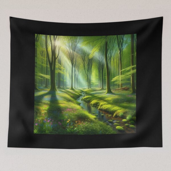 Item preview, Enchanting Forest Glade Spring Art designed and sold by BestArtByArvind.