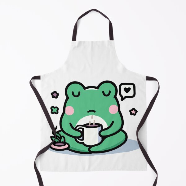 Item preview, Cute Frog Drinking Coffee designed and sold by BluRockDesigns.