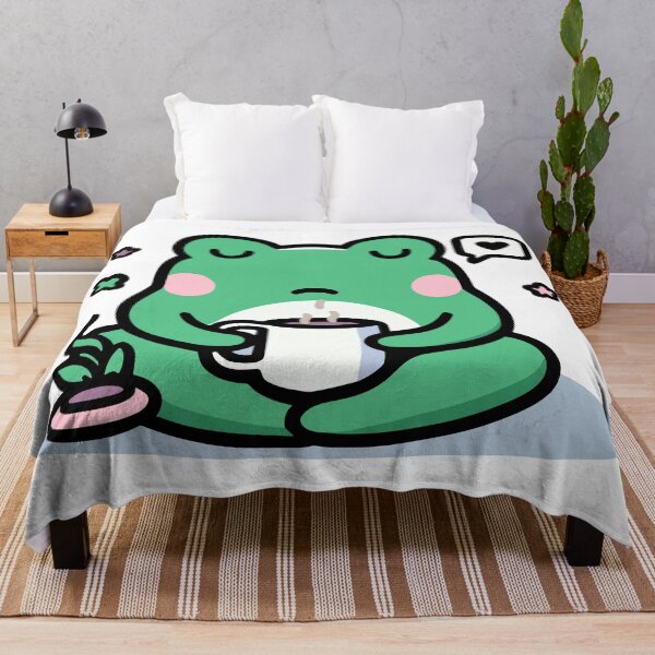 Item preview, Cute Frog Drinking Coffee designed and sold by BluRockDesigns.