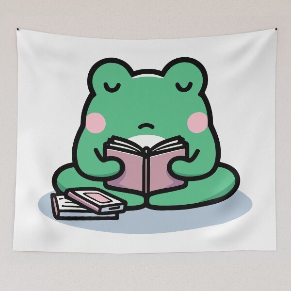 Item preview, Cute Frog Reading designed and sold by BluRockDesigns.