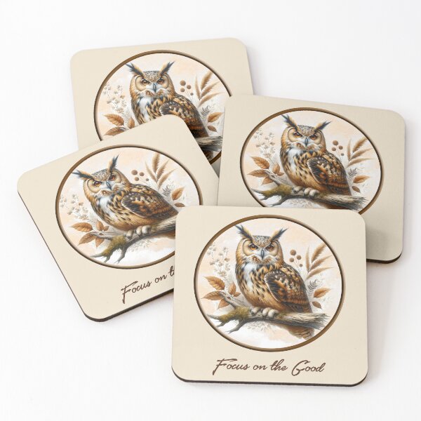 Item preview, Focus on the good (Owl) designed and sold by Lisa Weber.
