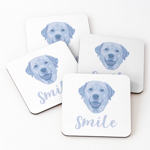 Item preview, DuFauna Blue Labrador Retriever Joyful Smile White Background designed and sold by DuFauna.