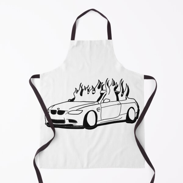 Item preview, burning race car white designed and sold by MonkiFlipp.
