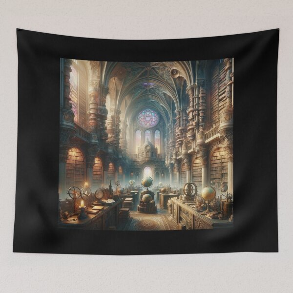 Item preview, Ancient Mystical Library Art designed and sold by BestArtByArvind.