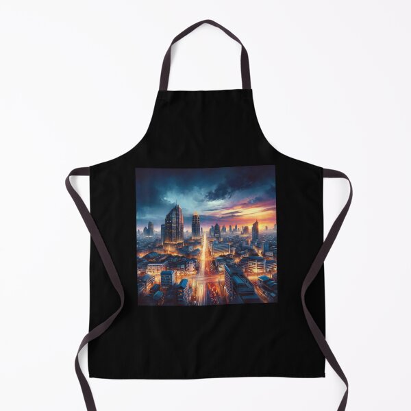 Item preview, Bustling Cityscape Dusk Art designed and sold by BestArtByArvind.