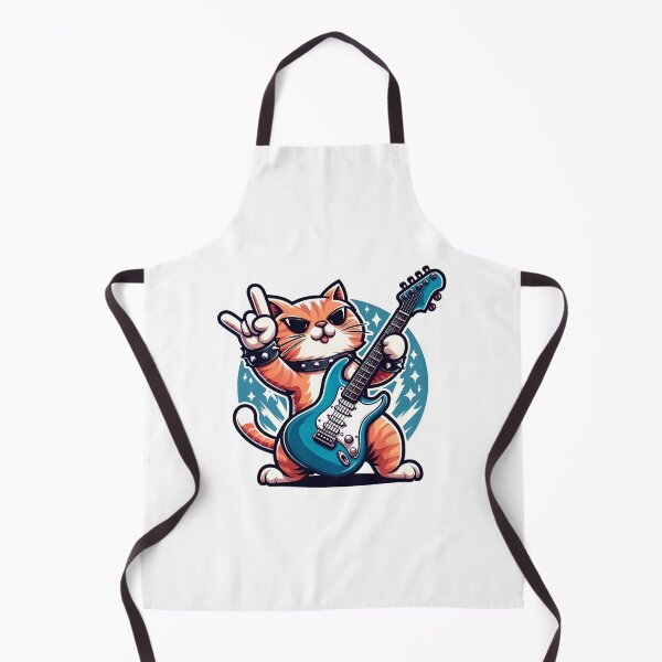 Item preview, Funny Rock Cat Funny Guitar Funny Rock Kitty designed and sold by TKsTees.