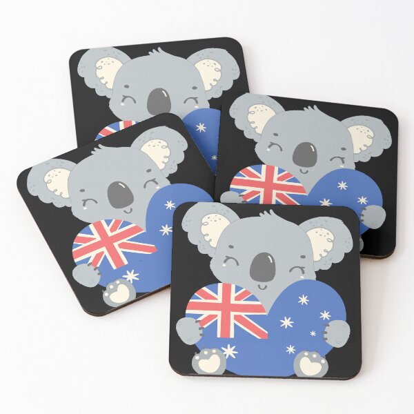 Item preview, Australia Day Baby Koala Australia Heart Balloon Flag    designed and sold by Smix Pixels.