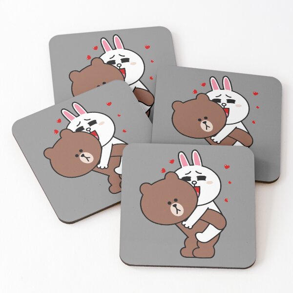 Item preview, Love Hug from white Rabbit to Brown Bear❤️  designed and sold by Pandety.