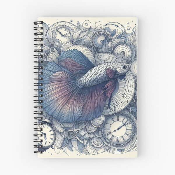 Item preview, Purple Blue Betta Fish Baroque Style betta Pet designed and sold by CoffeeIsATrip.