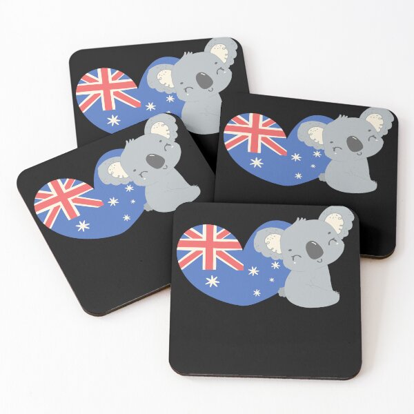 Item preview, Australia Day Baby Koala Australia Heart Balloon Flag    designed and sold by Smix Pixels.