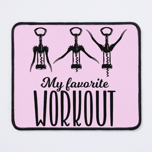 Item preview, My Favorite Workout, Funny Wine Saying, Funny Wine, Wine Lover Gift, Wine Workout Shirt, Wine Saying, Corkscrew Svg, Drinking, Sarcastic, Funny Mom, Funny Dad designed and sold by camelsvg.