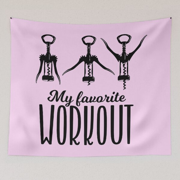 Item preview, My Favorite Workout, Funny Wine Saying, Funny Wine, Wine Lover Gift, Wine Workout Shirt, Wine Saying, Corkscrew Svg, Drinking, Sarcastic, Funny Mom, Funny Dad designed and sold by camelsvg.