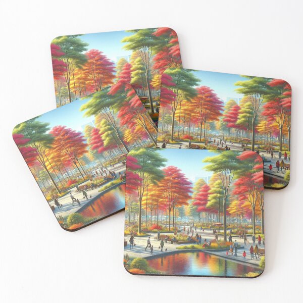 Item preview, Lively Urban Park Autumn Art designed and sold by BestArtByArvind.