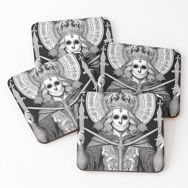 Item preview, Medieval Goth Sugar Skull Art designed and sold by TheDarkWardrobe.