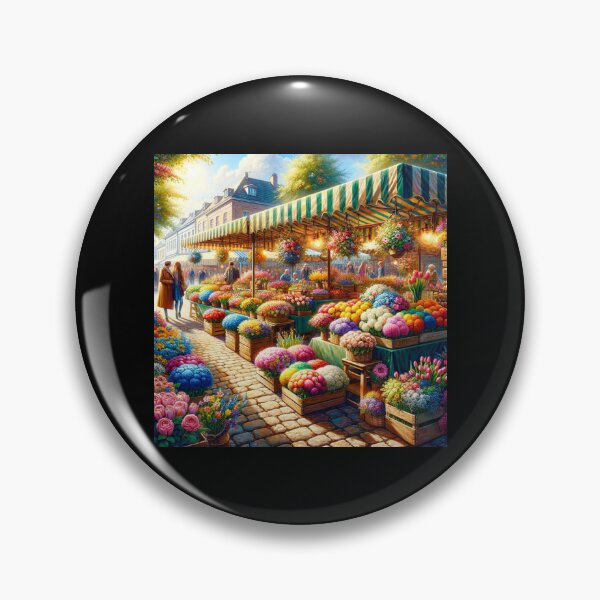 Item preview, Vibrant Flower Market Sunny Day Art designed and sold by BestArtByArvind.