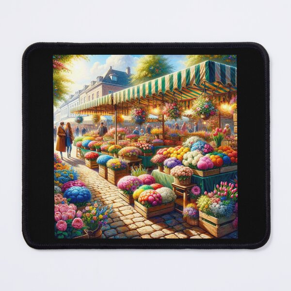 Item preview, Vibrant Flower Market Sunny Day Art designed and sold by BestArtByArvind.