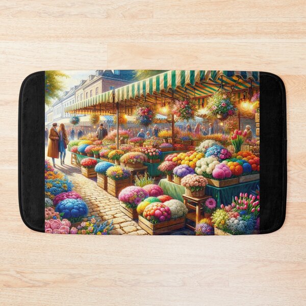 Item preview, Vibrant Flower Market Sunny Day Art designed and sold by BestArtByArvind.