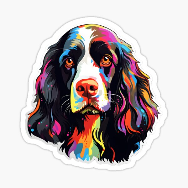English Springer Spaniel in WPAP style Sticker