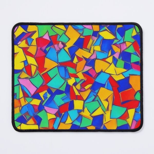 Item preview, Erratic Polygons in primary colors designed and sold by MissQuiss.