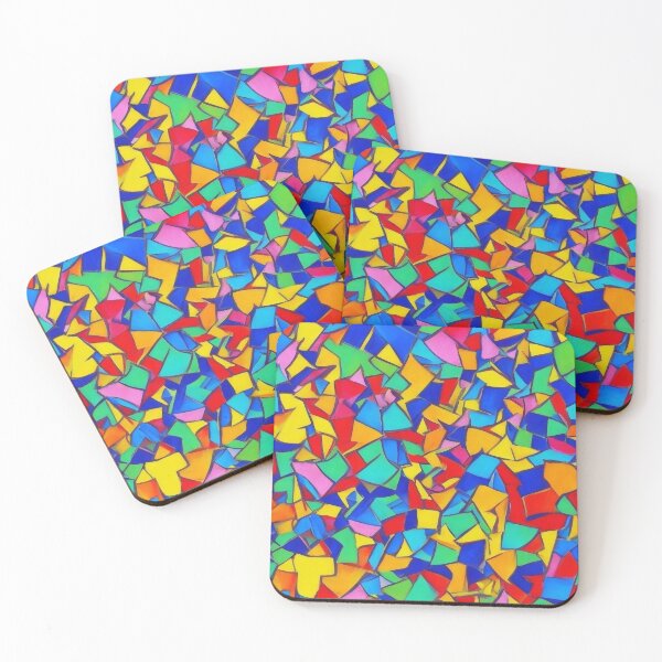 Item preview, Erratic Polygons in primary colors designed and sold by MissQuiss.