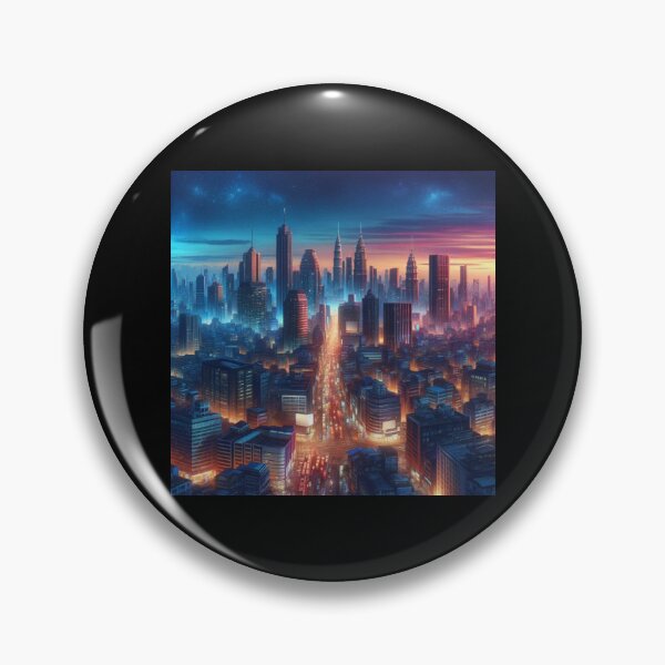 Item preview, Bustling Cityscape Dusk Art designed and sold by BestArtByArvind.