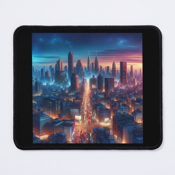 Item preview, Bustling Cityscape Dusk Art designed and sold by BestArtByArvind.