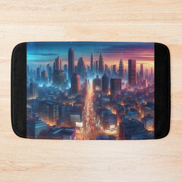 Item preview, Bustling Cityscape Dusk Art designed and sold by BestArtByArvind.