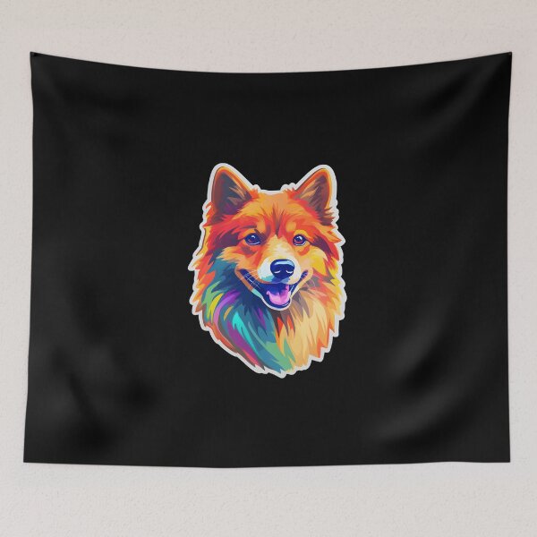 Item preview, Finnish Spitz in WPAP style designed and sold by CUTEDOGGIEZ.