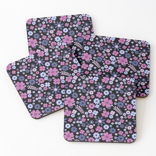 Item preview, Blue and Purple Ditsy Floral Repeated Pattern designed and sold by PearlMoonGrapes.