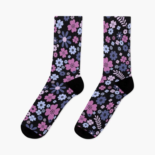 Item preview, Blue and Purple Ditsy Floral Repeated Pattern designed and sold by PearlMoonGrapes.