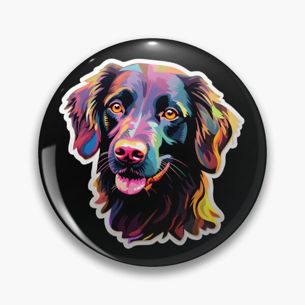 Item preview, Flat-coated Retriever in WPAP style designed and sold by CUTEDOGGIEZ.