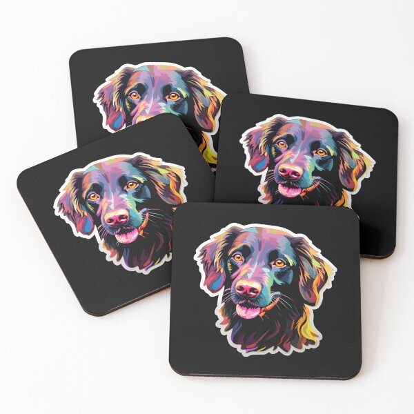 Item preview, Flat-coated Retriever in WPAP style designed and sold by CUTEDOGGIEZ.