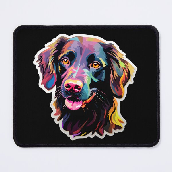 Item preview, Flat-coated Retriever in WPAP style designed and sold by CUTEDOGGIEZ.
