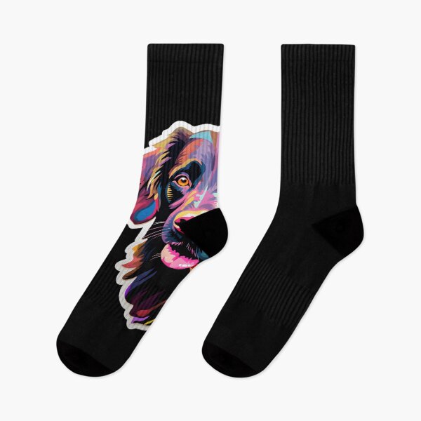 Item preview, Flat-coated Retriever in WPAP style designed and sold by CUTEDOGGIEZ.