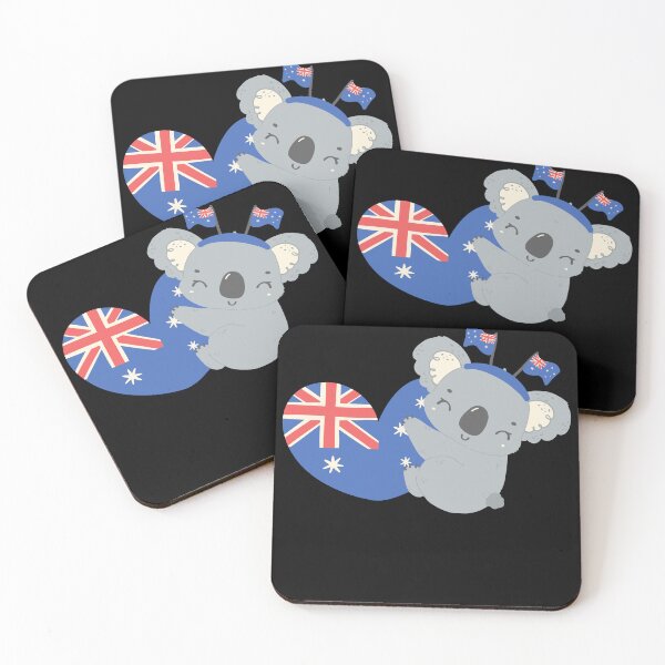 Item preview, Australia Day Baby Koala Australia Heart Balloon Flag    designed and sold by Smix Pixels.