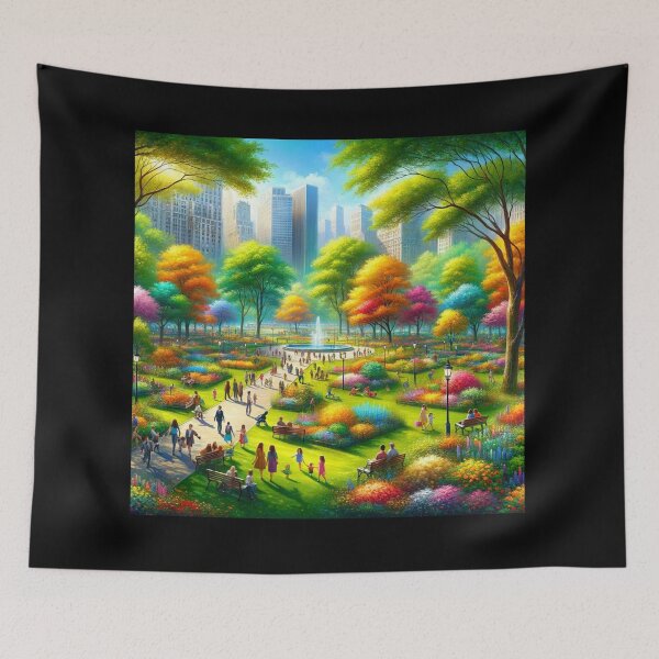 Item preview, Vibrant City Park Spring Art designed and sold by BestArtByArvind.