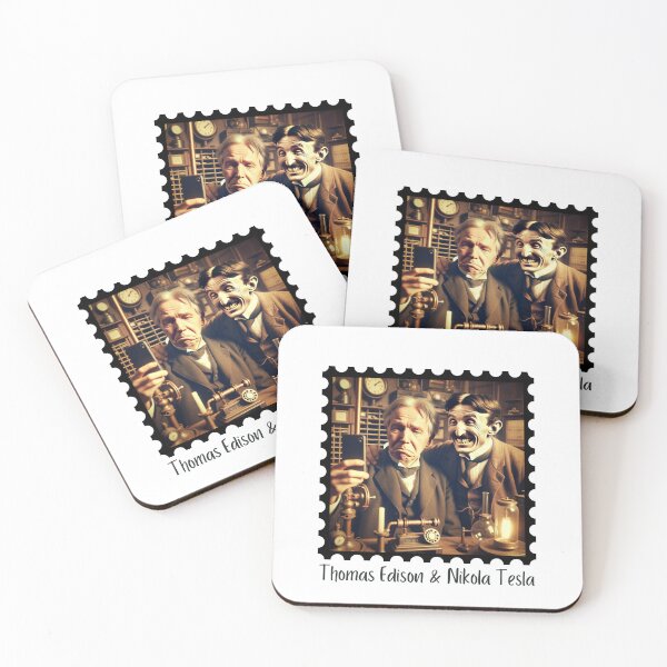 Item preview, Edison & Tesla Selfie designed and sold by Labcoat Legends.