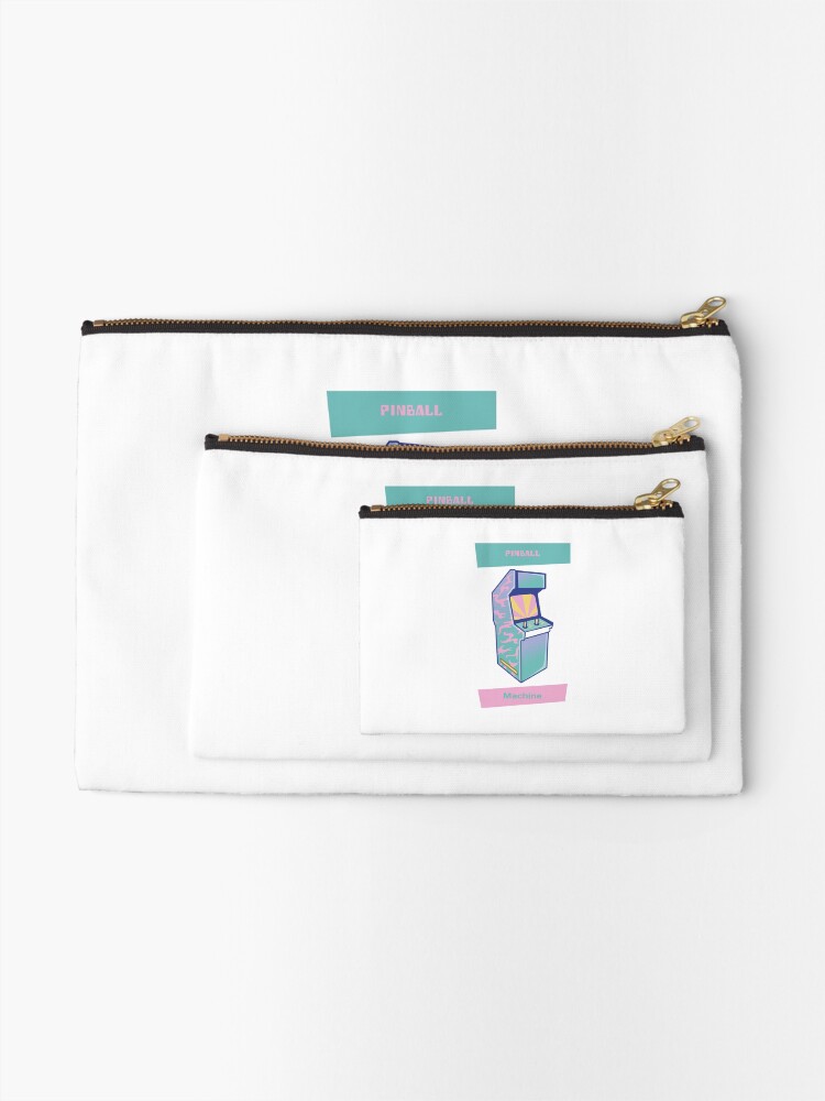 Thumbnail 2 of 4, Zipper Pouch, Pinball machine designed and sold by InkGlow.