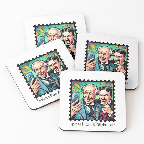 Item preview, Edison & Tesla Selfie II designed and sold by Labcoat Legends.