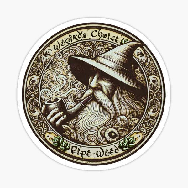 Item preview, Wizard's Choice Pipe-Weed Label designed and sold by dayofthetiger.