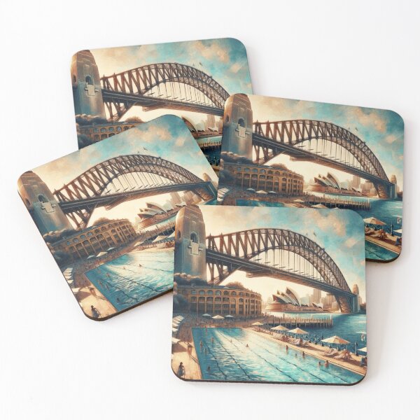 Item preview, Harbour Echoes: A Sydney Panorama designed and sold by SmashedApples.