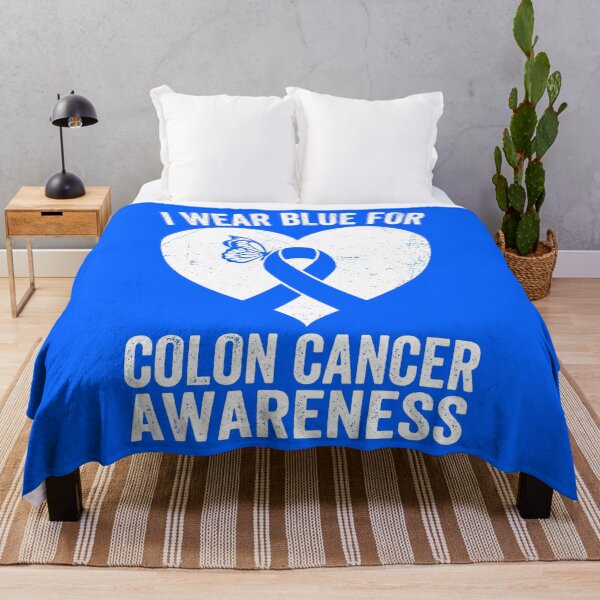 Item preview, I Wear Blue For Colon Cancer Awareness Blue Ribbon Men Women designed and sold by MobyStickers.