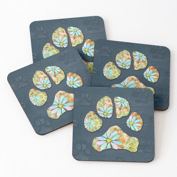 Item preview, Dancing Daisies Dog Paw Art designed and sold by Sharon Cummings Art.