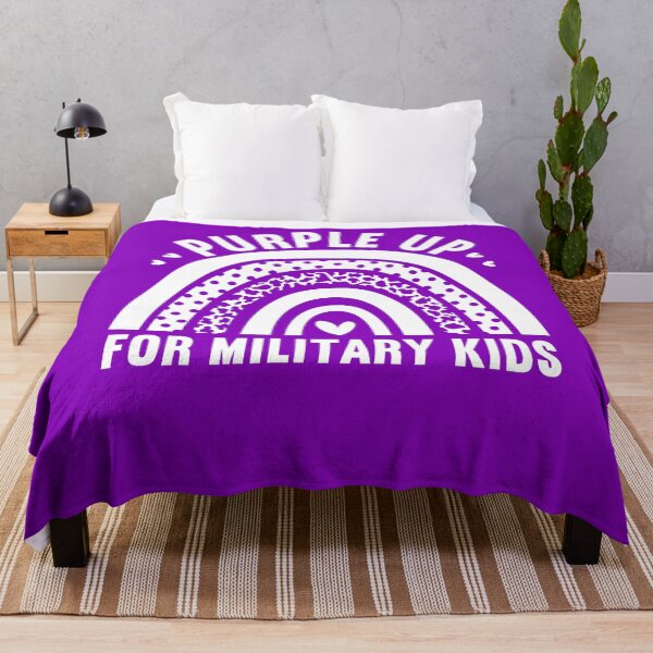 Item preview, Purple Up For Military Kids Month Military Child Rainbow designed and sold by MobyStickers.