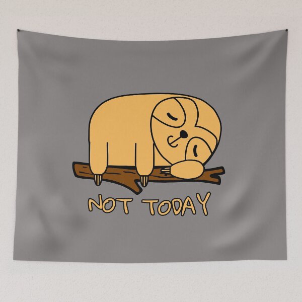 Item preview, Not today, Sloth, Sleeping sloth, designed and sold by GOLDENGARDENART.