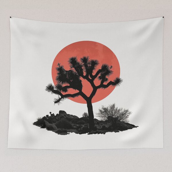 Item preview, Desert Dusk Silhouette: Joshua Tree against Sunset designed and sold by Retro Travel Design.