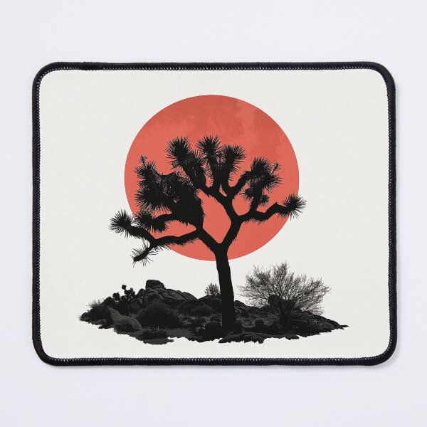 Item preview, Desert Dusk Silhouette: Joshua Tree against Sunset designed and sold by Retro Travel Design.