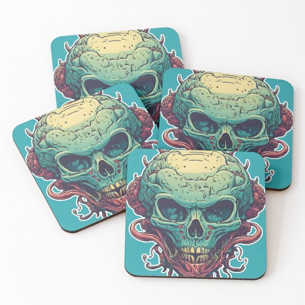Item preview, Ethereal Infestation: Zombie Alien Parasite Skull designed and sold by WAUZ.