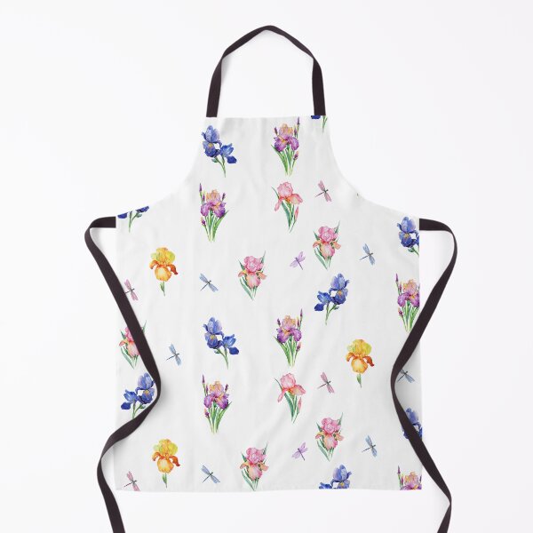 Item preview, Watercolor Iris Flowers with Dragonflies  designed and sold by silviaol.