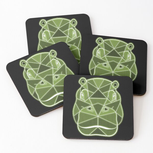 Item preview, Geometric Hippo - Neon Green designed and sold by GaryMontalvo.